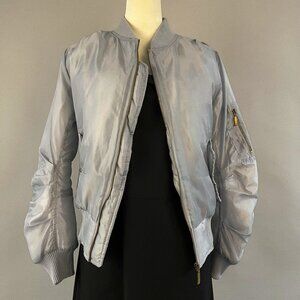Women's Bomber Jacket In Gray Size S